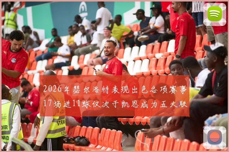 2026年瑟尔洛特表现出色各项赛事17场进11球仅次于凯恩成为五大联赛新星